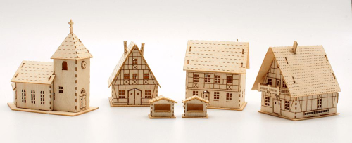 Set of Houses with Church
